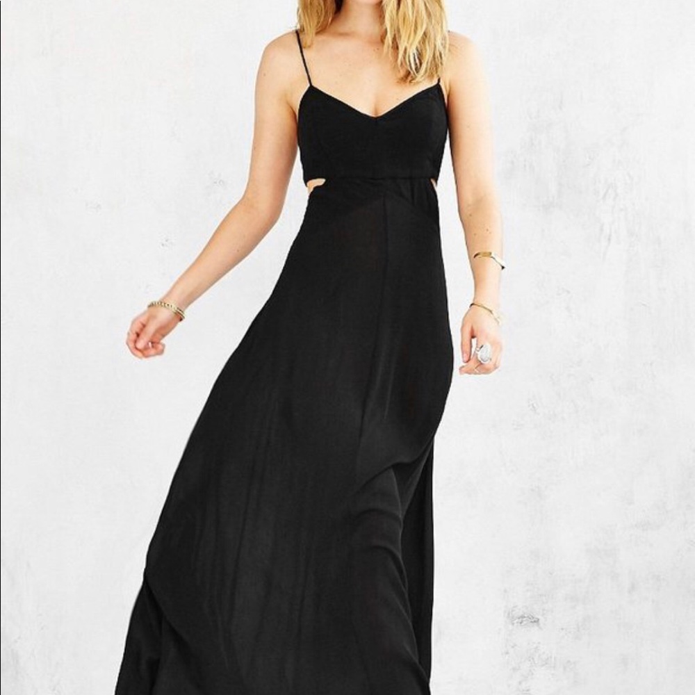 NWT Ecote Black Cut Out Maxi Summer Dress size M